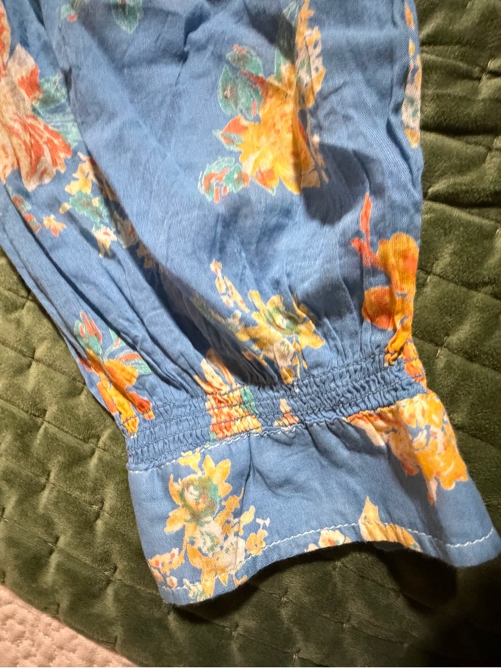 Free People Camella Floral Print Smock Mini Dress blue size XS - Picture 5 of 13